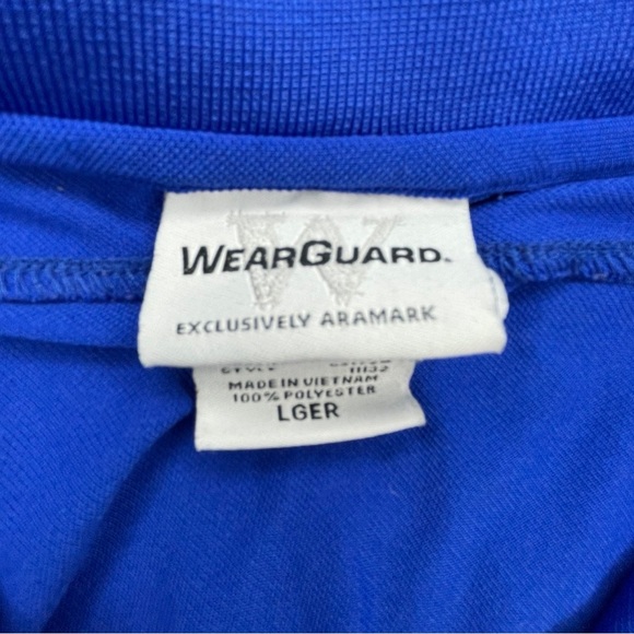 WearGuard Pepsi Blue Polo Shirt Large - Polyester Uniform by Aramark - Picture 4 of 4